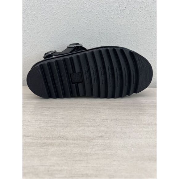 Dr. Martens Women Sz 8 Voss Mono Hydro BLACK Leather Sandals - Picture 6 of 13